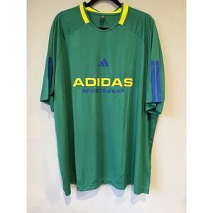 NWT Adidas Men's House Of Tiros Short Sleeve Jersey Green Size 2XL Light Weight